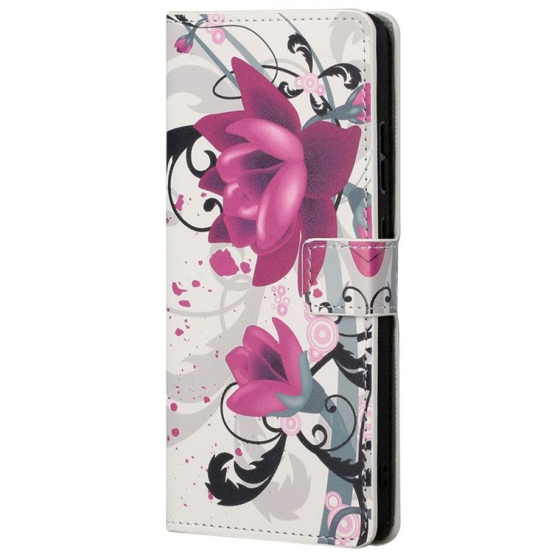 Folio Cover Poco M4 Pro 5G Fiori Tropicali