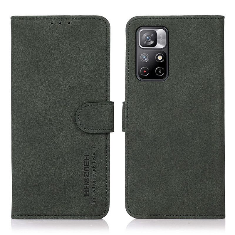 Folio Cover Poco M4 Pro 5G Khazneh Moda Effetto Pelle