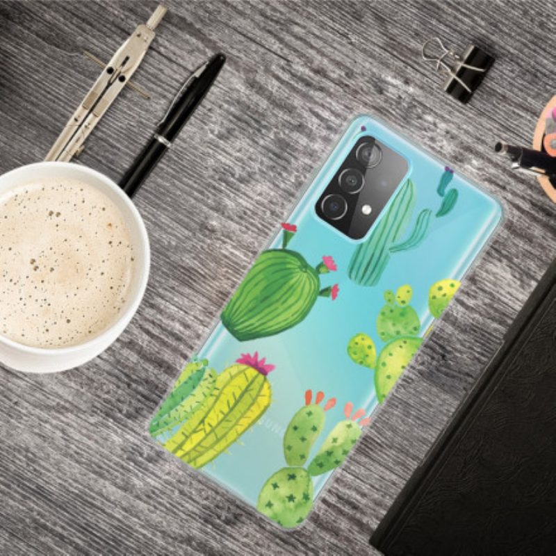 Cover Samsung Galaxy A52 4G / A52 5G / A52s 5G Cactus Dell'acquerello