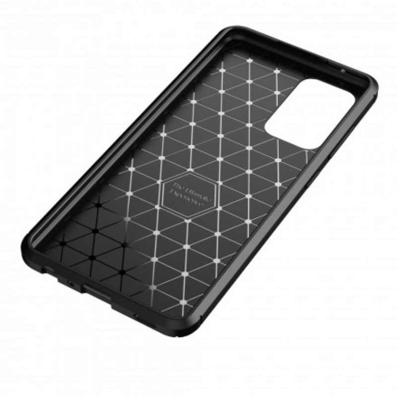 Cover Samsung Galaxy A52 4G / A52 5G / A52s 5G Struttura Flessibile In Fibra Di Carbonio