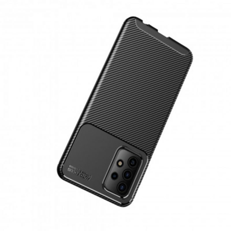 Cover Samsung Galaxy A52 4G / A52 5G / A52s 5G Struttura Flessibile In Fibra Di Carbonio