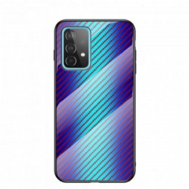 Cover Samsung Galaxy A52 4G / A52 5G / A52s 5G Vetro Temperato In Fibra Di Carbonio