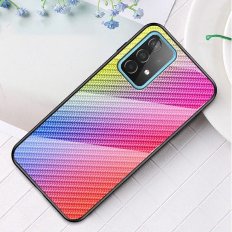 Cover Samsung Galaxy A52 4G / A52 5G / A52s 5G Vetro Temperato In Fibra Di Carbonio