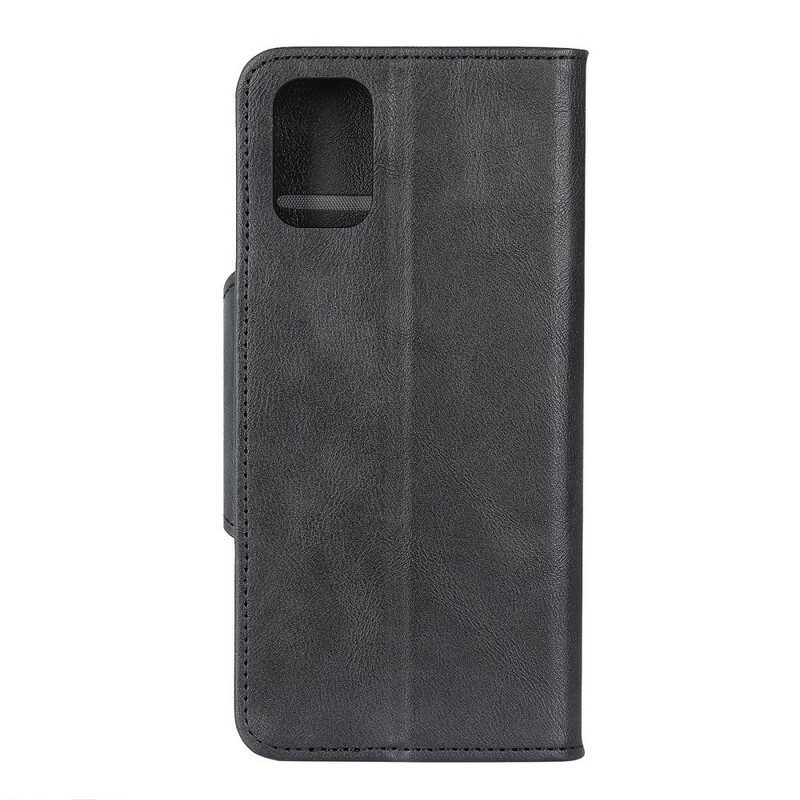Custodia in pelle Samsung Galaxy A52 4G / A52 5G / A52s 5G Bottone Vintage In Ecopelle