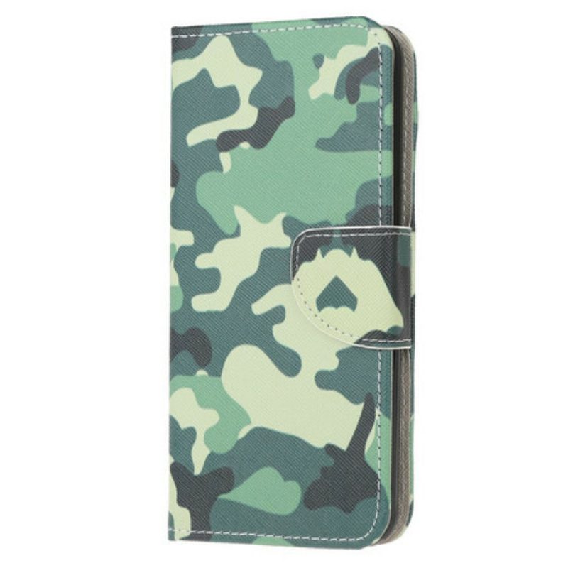 Custodia in pelle Samsung Galaxy A52 4G / A52 5G / A52s 5G Camuffamento Militare