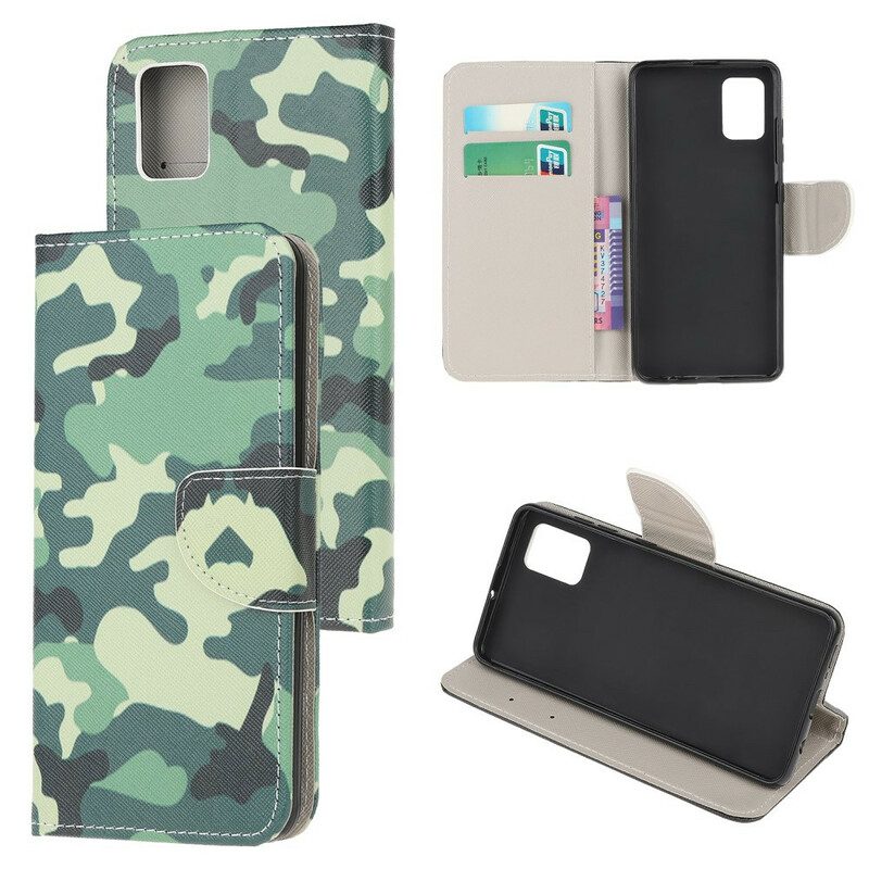 Custodia in pelle Samsung Galaxy A52 4G / A52 5G / A52s 5G Camuffamento Militare