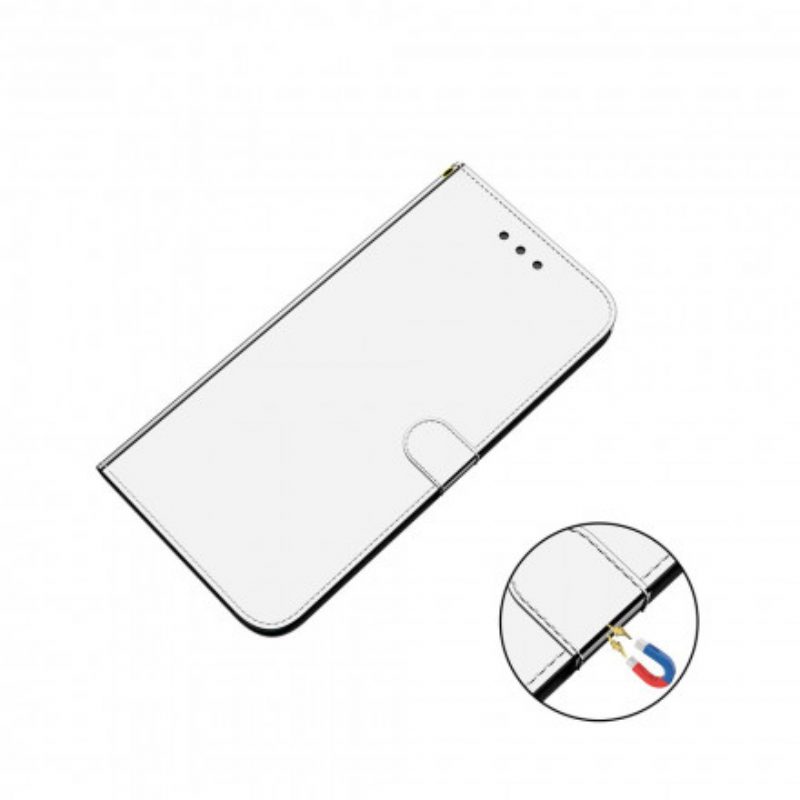 Custodia in pelle Samsung Galaxy A52 4G / A52 5G / A52s 5G Copri Specchietto In Ecopelle