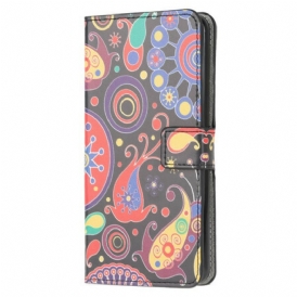 Custodia in pelle Samsung Galaxy A52 4G / A52 5G / A52s 5G Disegni Di Galassie