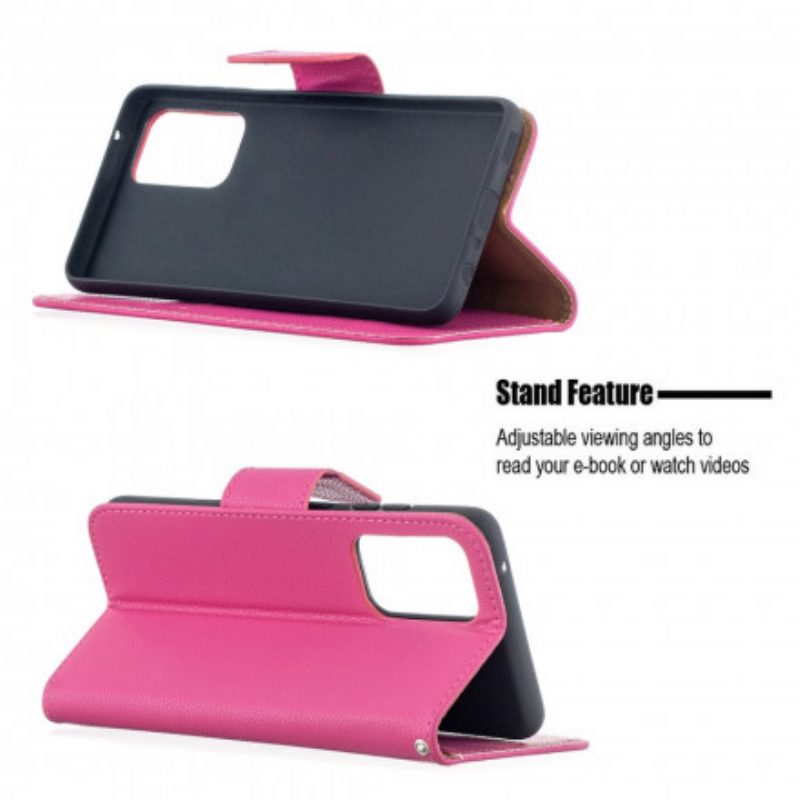 Custodia in pelle Samsung Galaxy A52 4G / A52 5G / A52s 5G Folio Cover Litchi Rabat Obliquo