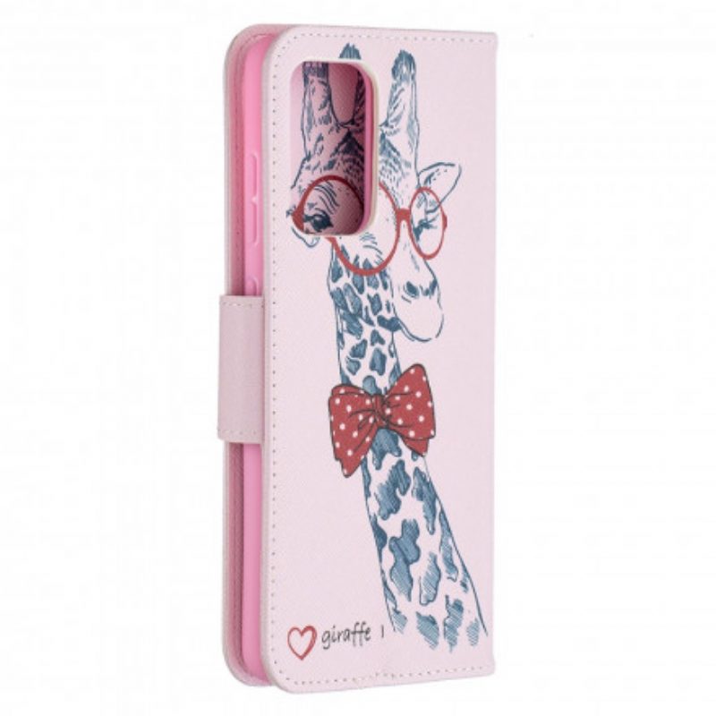 Custodia in pelle Samsung Galaxy A52 4G / A52 5G / A52s 5G Giraffa Intelligente