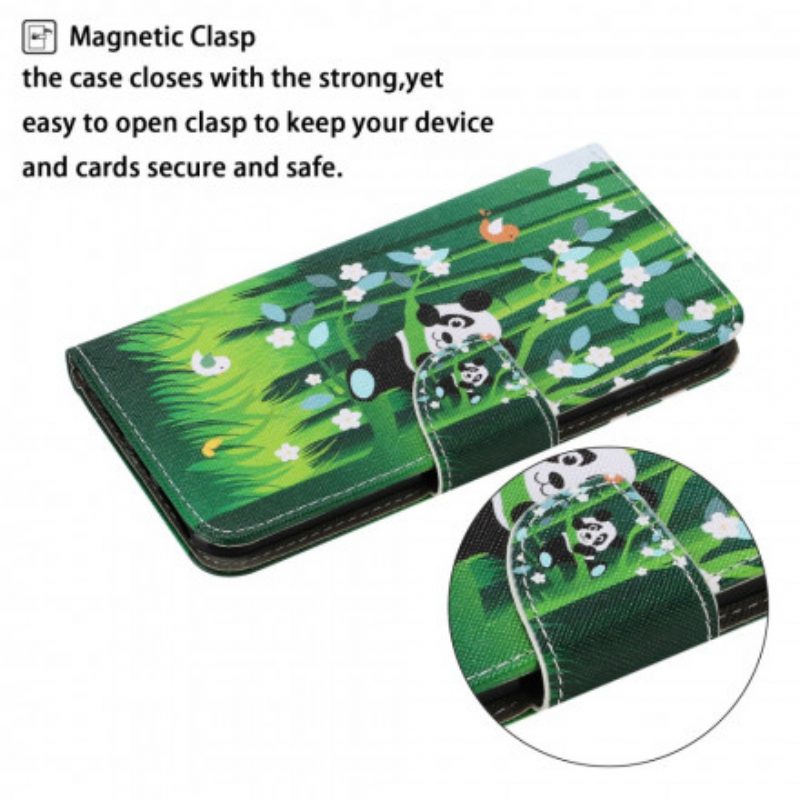 Custodia in pelle Samsung Galaxy A52 4G / A52 5G / A52s 5G Passeggiata Del Panda