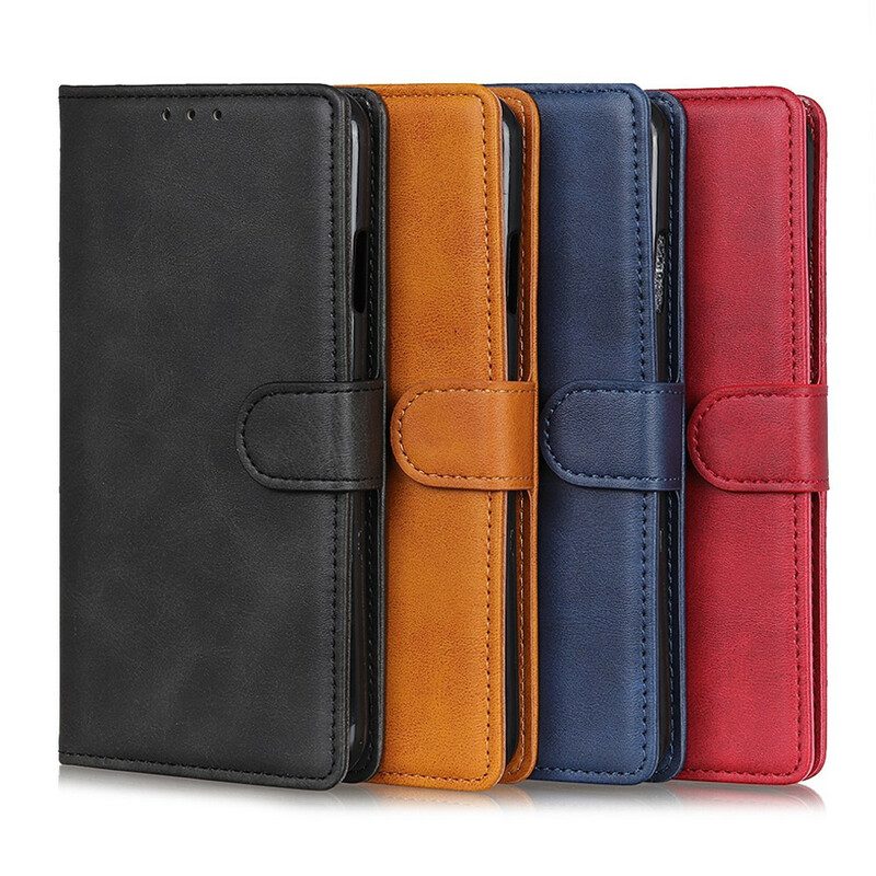 Custodia in pelle Samsung Galaxy A52 4G / A52 5G / A52s 5G Retro Effetto Pelle Opaca