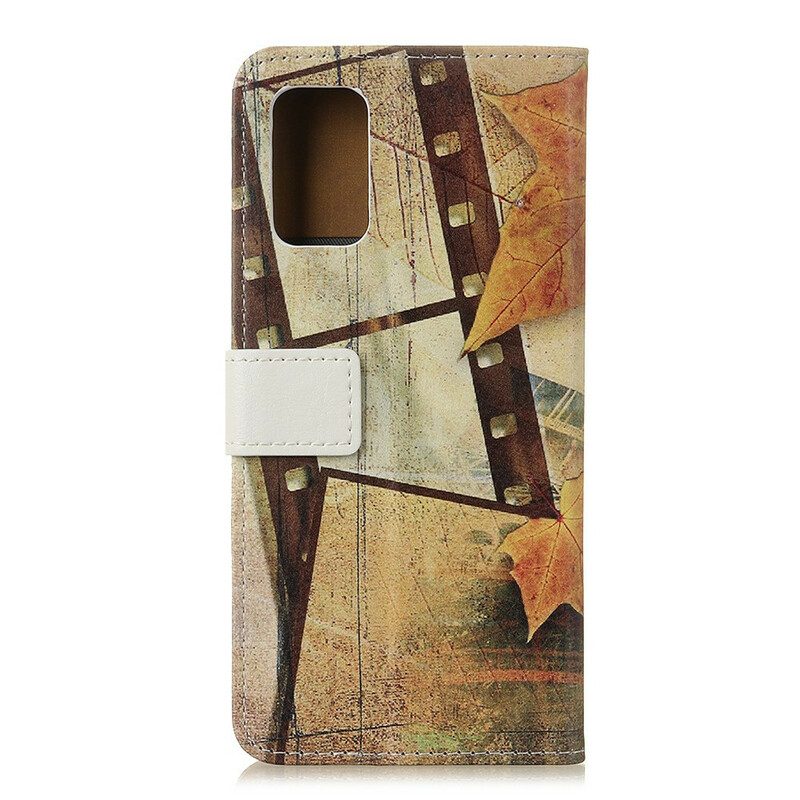 Custodia in pelle Samsung Galaxy A52 4G / A52 5G / A52s 5G Torre Eiffel In Autunno