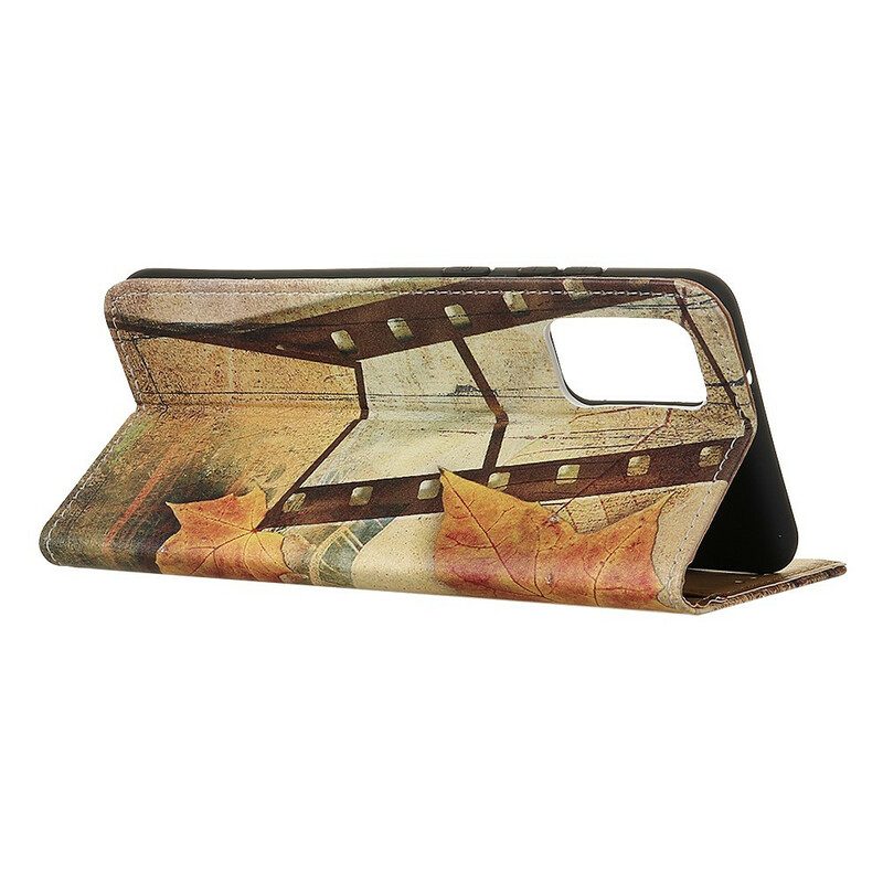 Custodia in pelle Samsung Galaxy A52 4G / A52 5G / A52s 5G Torre Eiffel In Autunno