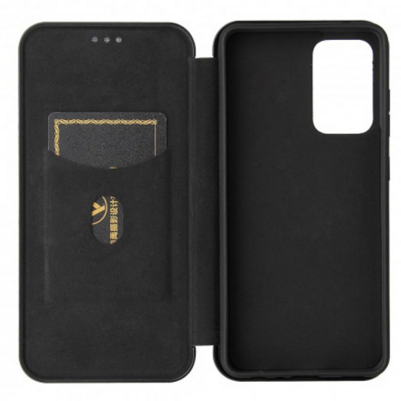 Folio Cover Samsung Galaxy A52 4G / A52 5G / A52s 5G Custodia in pelle Fibra Di Carbonio