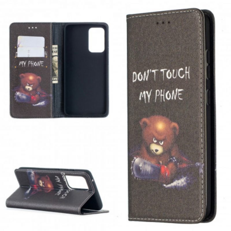 Folio Cover Samsung Galaxy A52 4G / A52 5G / A52s 5G Custodia in pelle Orso Pericoloso