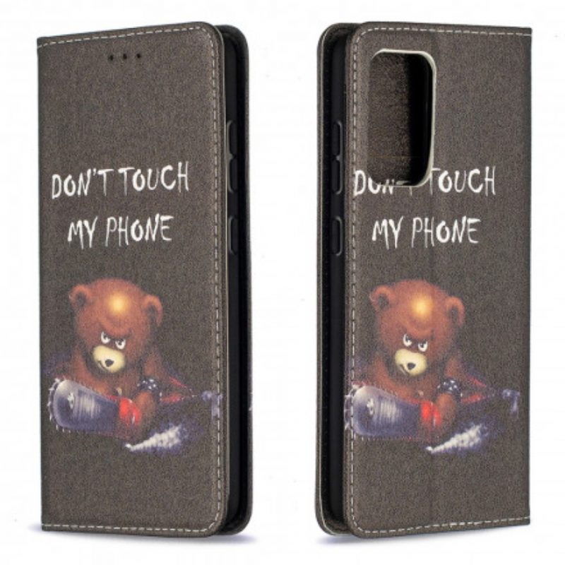 Folio Cover Samsung Galaxy A52 4G / A52 5G / A52s 5G Custodia in pelle Orso Pericoloso
