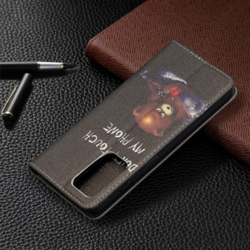 Folio Cover Samsung Galaxy A52 4G / A52 5G / A52s 5G Custodia in pelle Orso Pericoloso