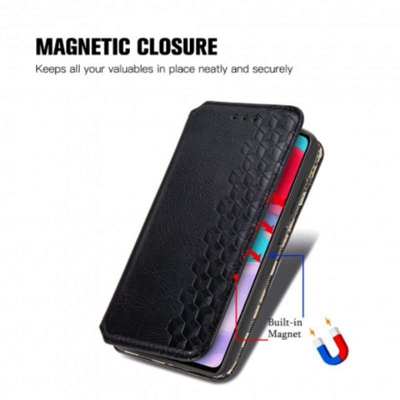 Folio Cover Samsung Galaxy A52 4G / A52 5G / A52s 5G Custodia in pelle Texture Diamante Effetto Pelle
