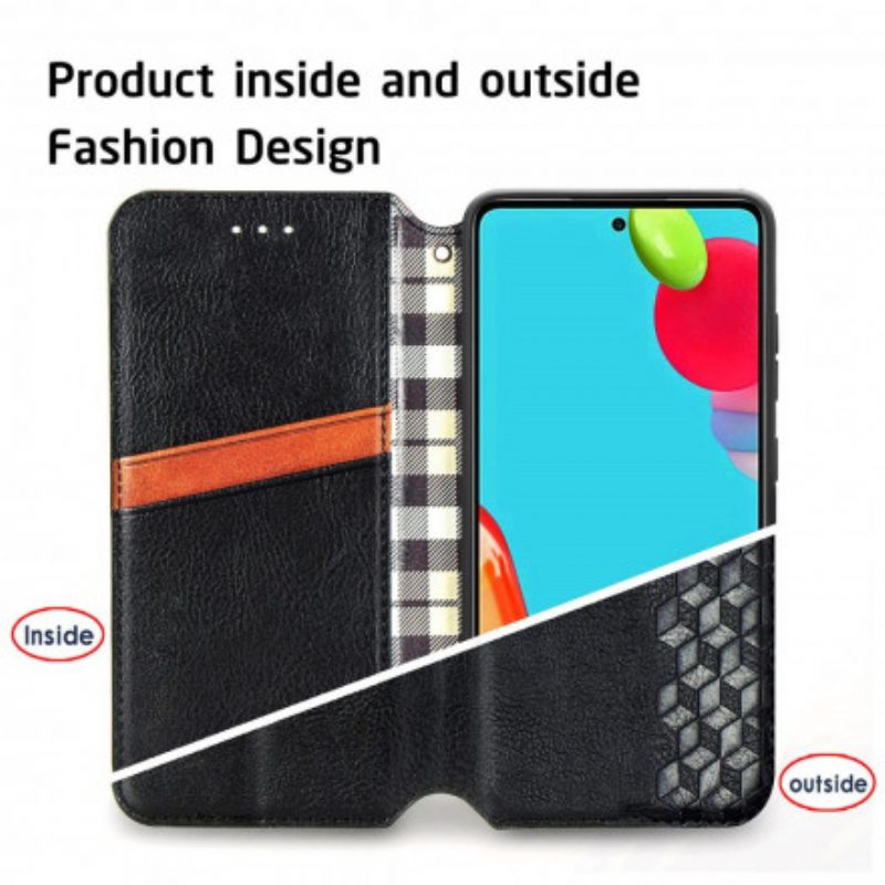 Folio Cover Samsung Galaxy A52 4G / A52 5G / A52s 5G Custodia in pelle Texture Diamante Effetto Pelle