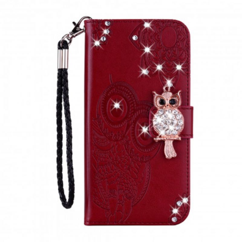 Folio Cover Samsung Galaxy A52 4G / A52 5G / A52s 5G Mandala E Fascino Del Gufo