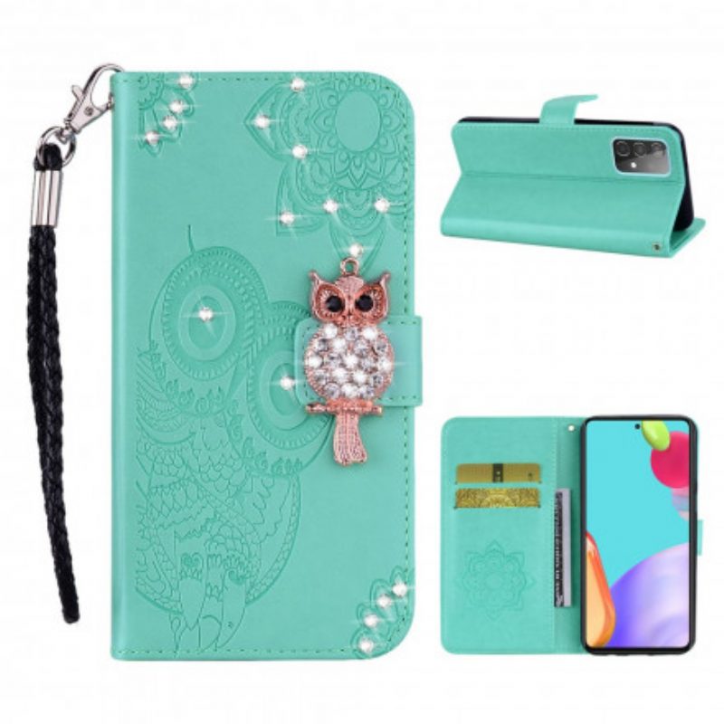 Folio Cover Samsung Galaxy A52 4G / A52 5G / A52s 5G Mandala E Fascino Del Gufo