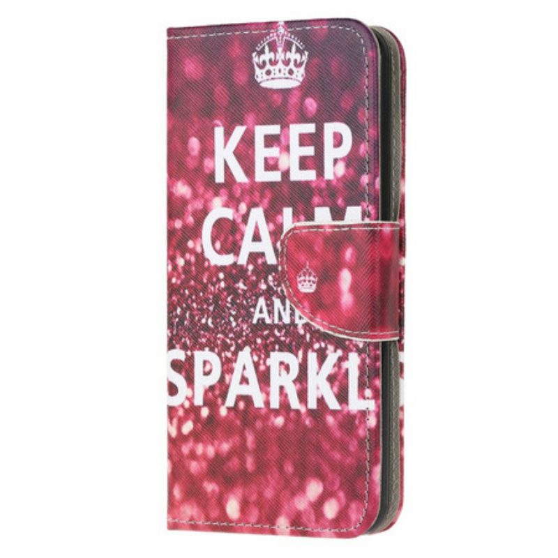 Folio Cover Samsung Galaxy A52 4G / A52 5G / A52s 5G Mantieni La Calma E Scintilla