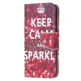 Folio Cover Samsung Galaxy A52 4G / A52 5G / A52s 5G Mantieni La Calma E Scintilla