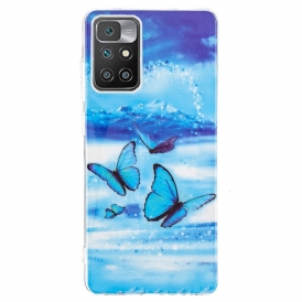 Cover Xiaomi Redmi 10 Farfalle Fluorescenti