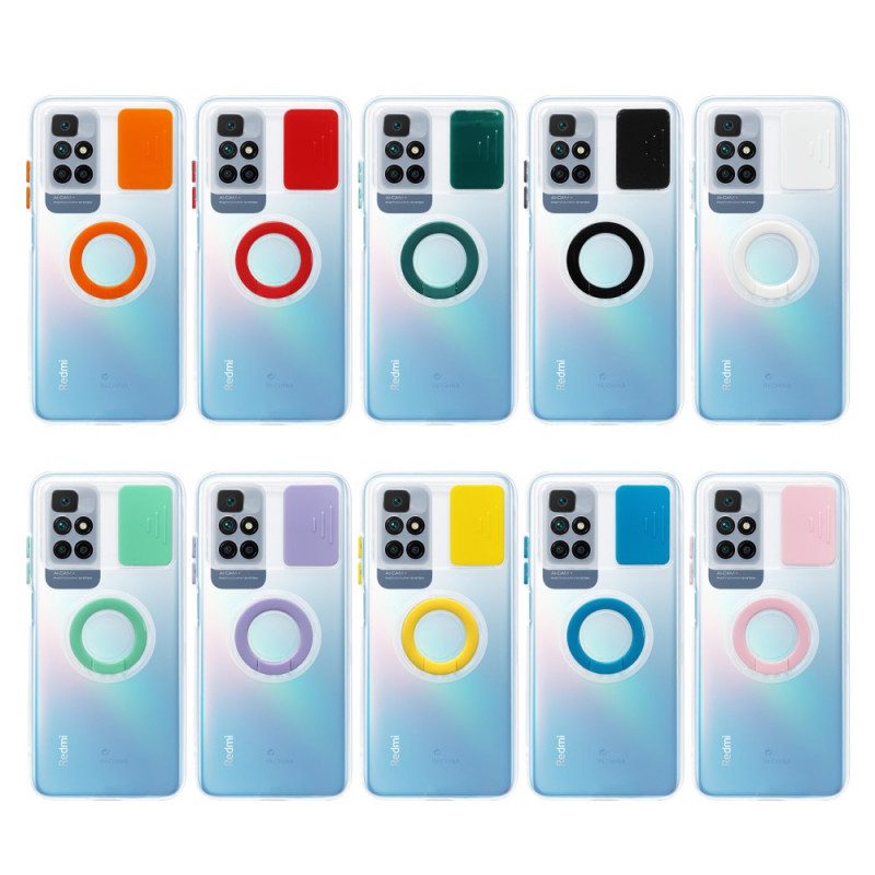 Cover Xiaomi Redmi 10 Trasparente Con Anello-supporto