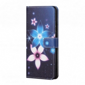 Custodia A Portafoglio Xiaomi Redmi 10 Cinturino Lunare Fiori