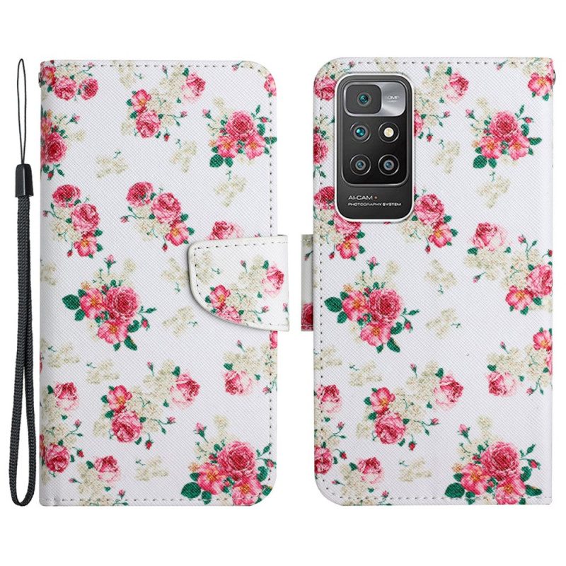 Custodia A Portafoglio Xiaomi Redmi 10 Fiori Liberty Royal