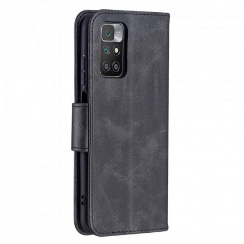 Custodia A Portafoglio Xiaomi Redmi 10 Folio Cover Lembo Liscio Obliquo