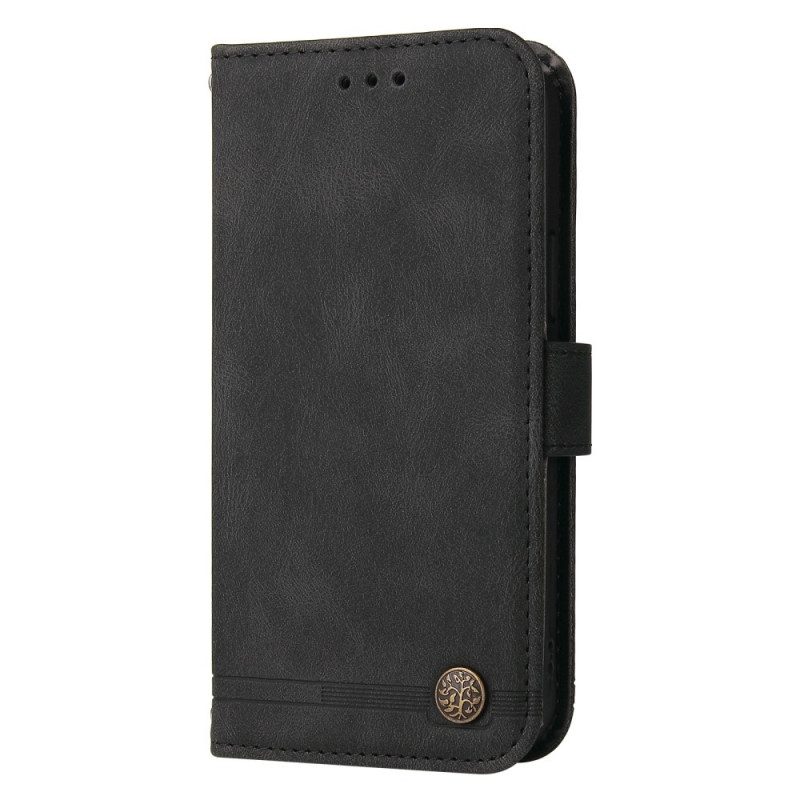 Custodia A Portafoglio Xiaomi Redmi 10 Rivetto E Cinturino In Ecopelle