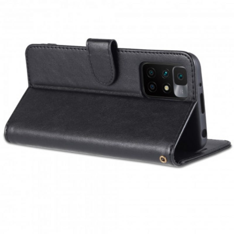 Custodia in pelle Xiaomi Redmi 10 Azns Ecopelle