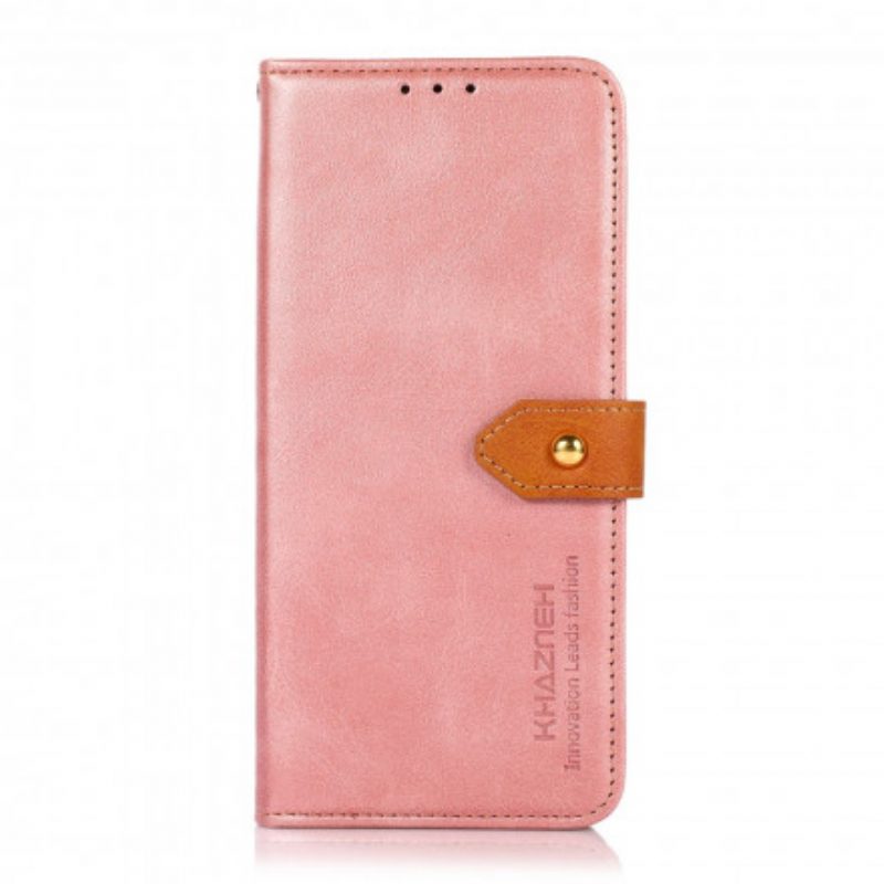 Custodia in pelle Xiaomi Redmi 10 Con Cinturino Khazneh
