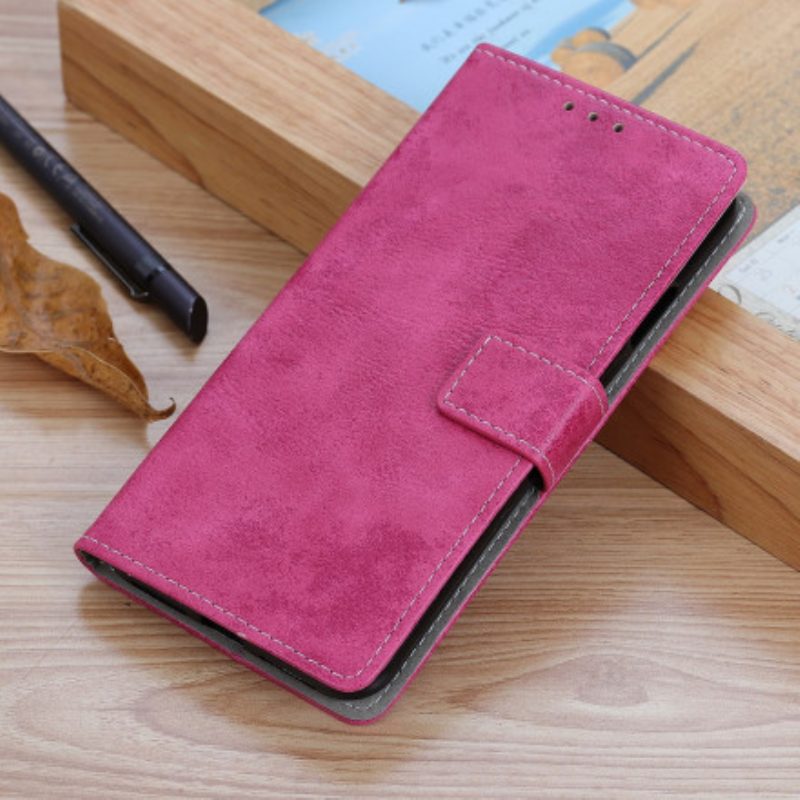 Custodia in pelle Xiaomi Redmi 10 Effetto Pelle Vintage