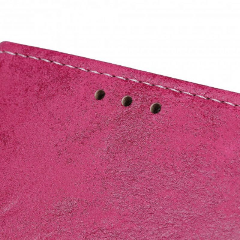 Custodia in pelle Xiaomi Redmi 10 Effetto Pelle Vintage