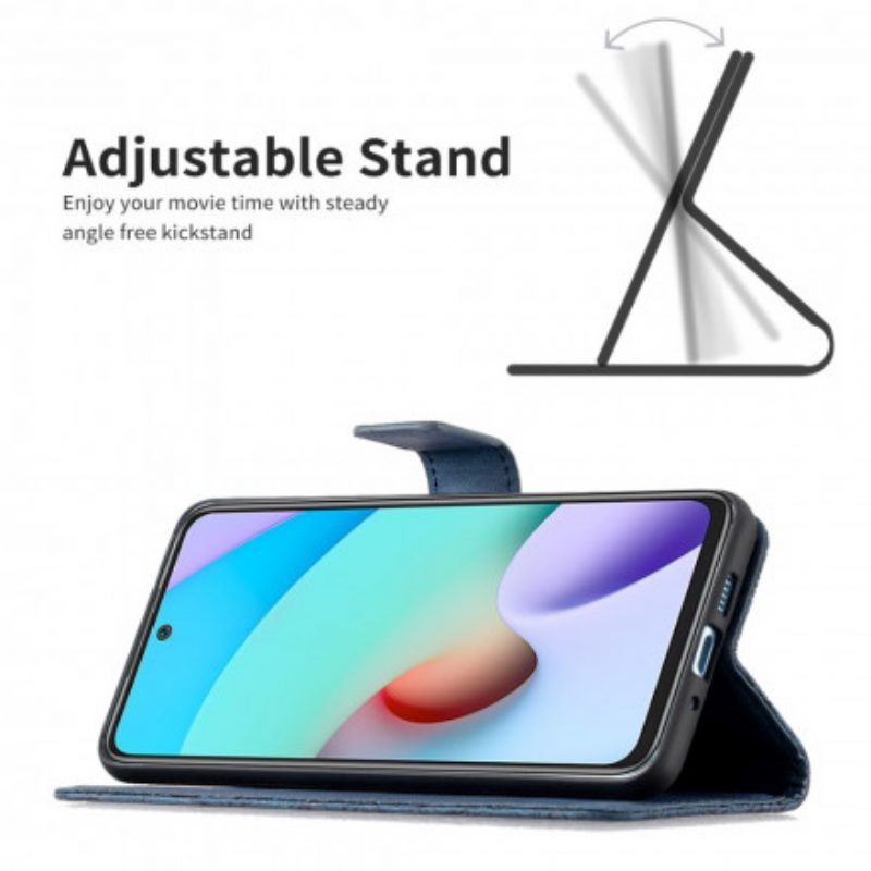 Custodia in pelle Xiaomi Redmi 10 Farfalla Barocco Strappy