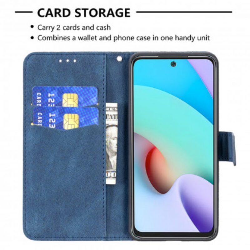 Custodia in pelle Xiaomi Redmi 10 Farfalla Barocco Strappy