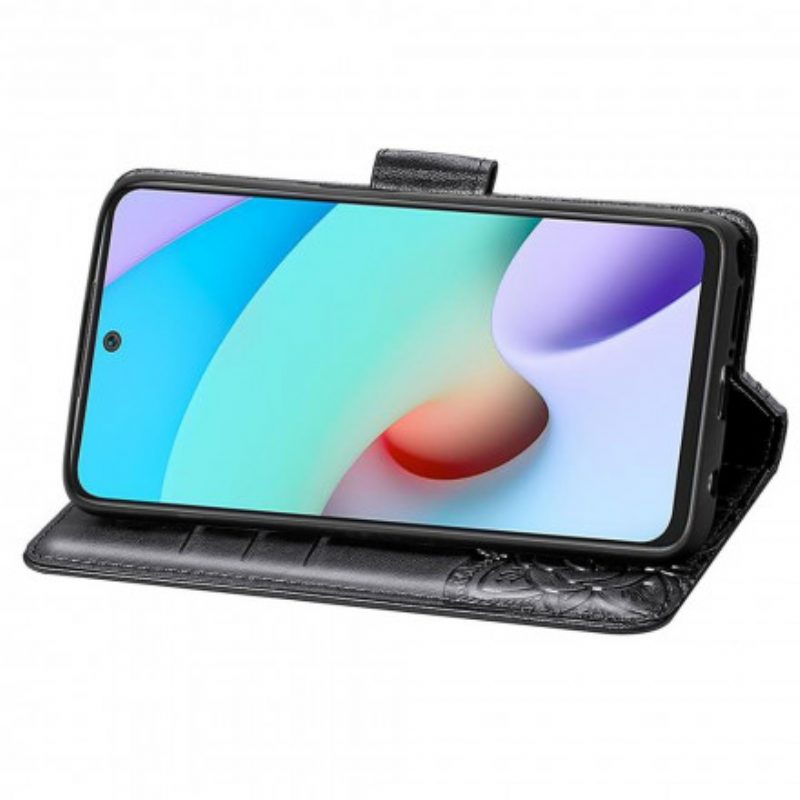 Custodia in pelle Xiaomi Redmi 10 Mezze Farfalle
