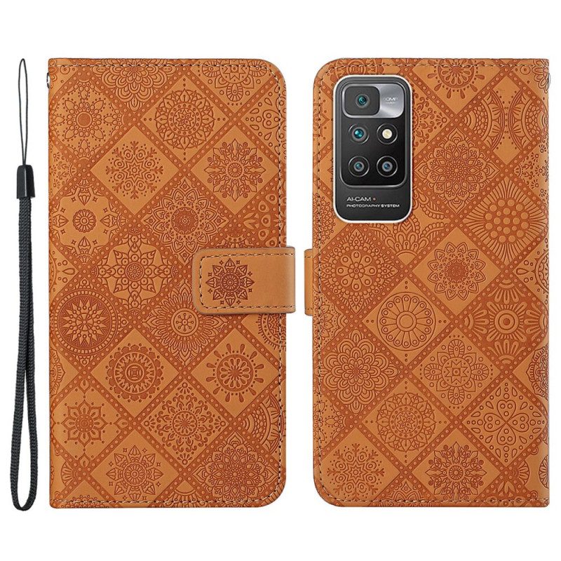 Custodia in pelle Xiaomi Redmi 10 Modello Di Arazzo