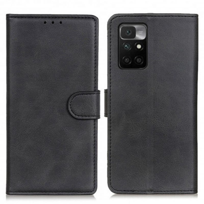 Custodia in pelle Xiaomi Redmi 10 Retro Effetto Pelle Opaca