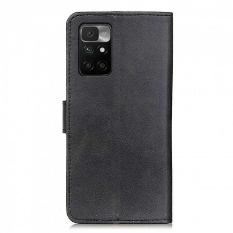 Custodia in pelle Xiaomi Redmi 10 Retro Effetto Pelle Opaca