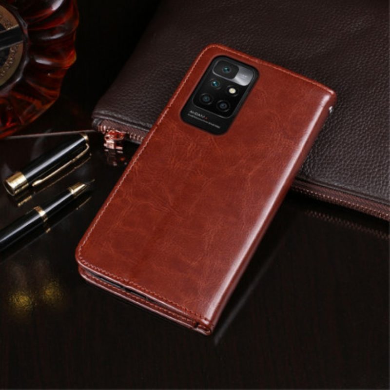 Custodia in pelle Xiaomi Redmi 10 Similpelle Idewei