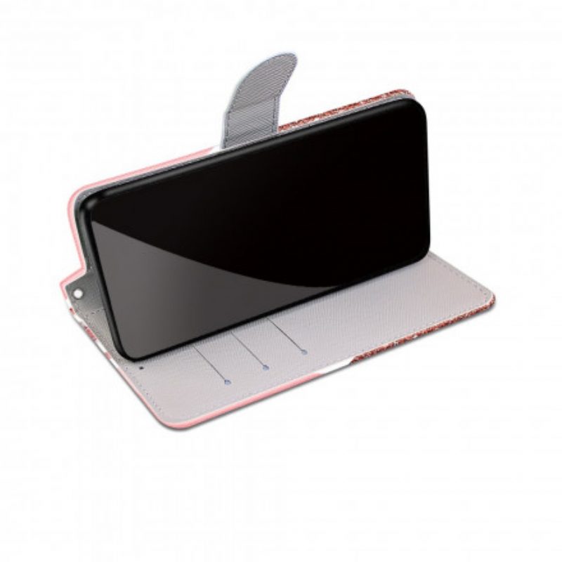 Custodia in pelle Xiaomi Redmi 10 Triangolo In Marmo E Glitter