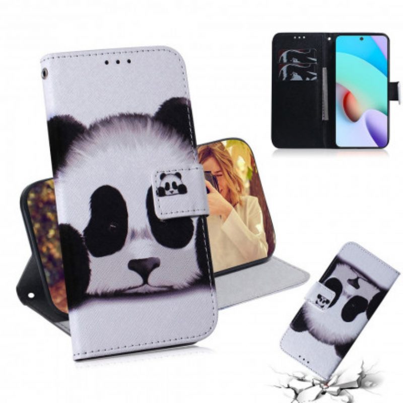 Folio Cover Xiaomi Redmi 10 Faccia Da Panda