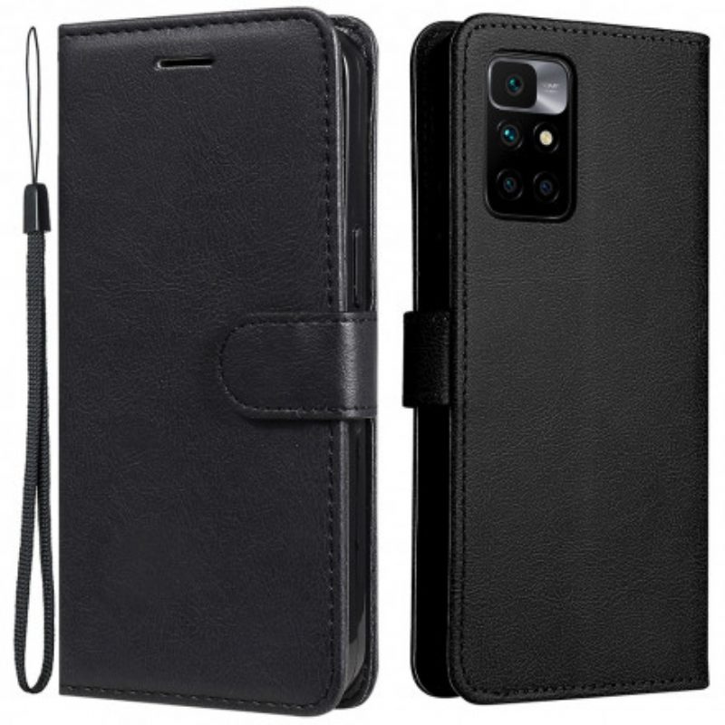 Folio Cover Xiaomi Redmi 10 Strappy Serie Tinta Unita