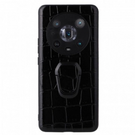 Cover Honor Magic 4 Pro Stile Coccodrillo Con Anello Di Supporto