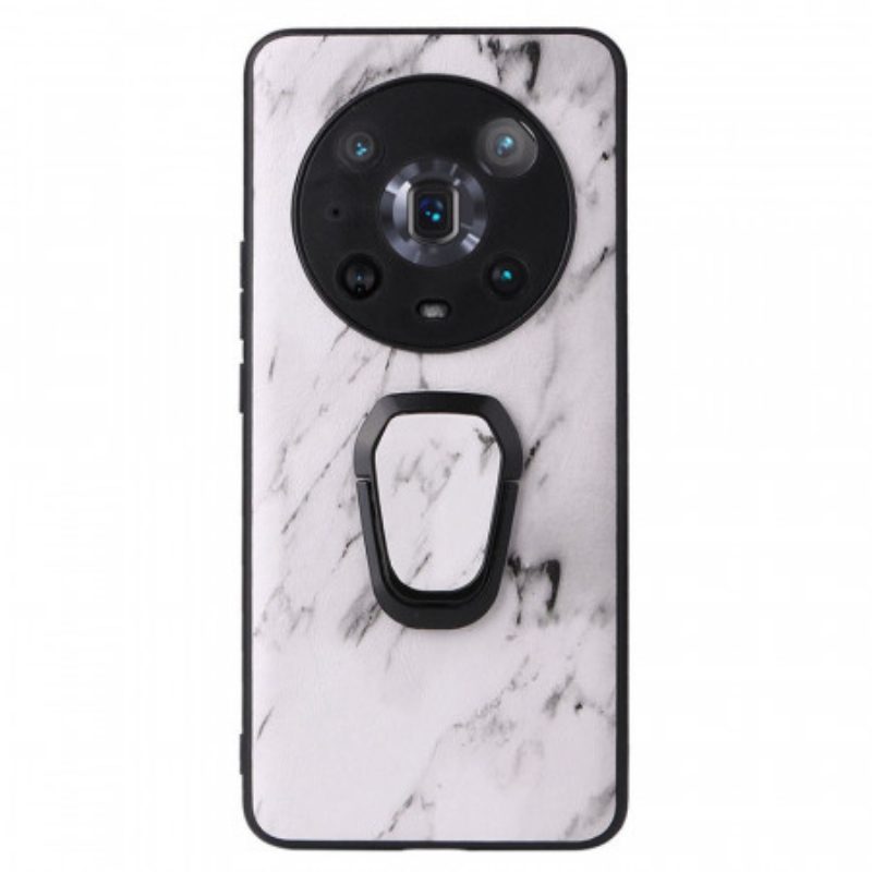 Cover Honor Magic 4 Pro Stile In Marmo Con Supporto Ad Anello